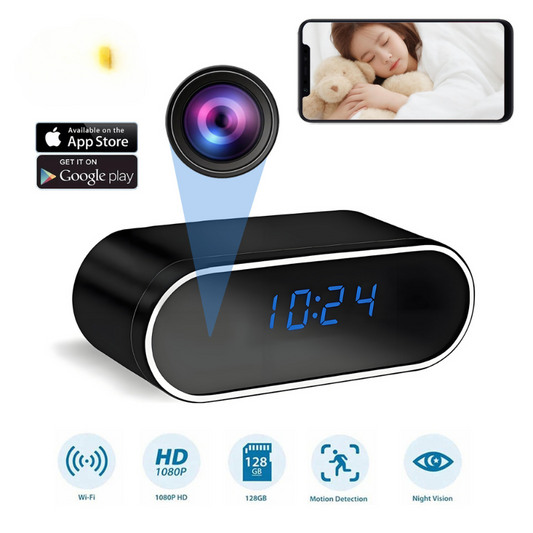 VisionDiscrète Camera - Onopvallende HD Klokbewaking Camera