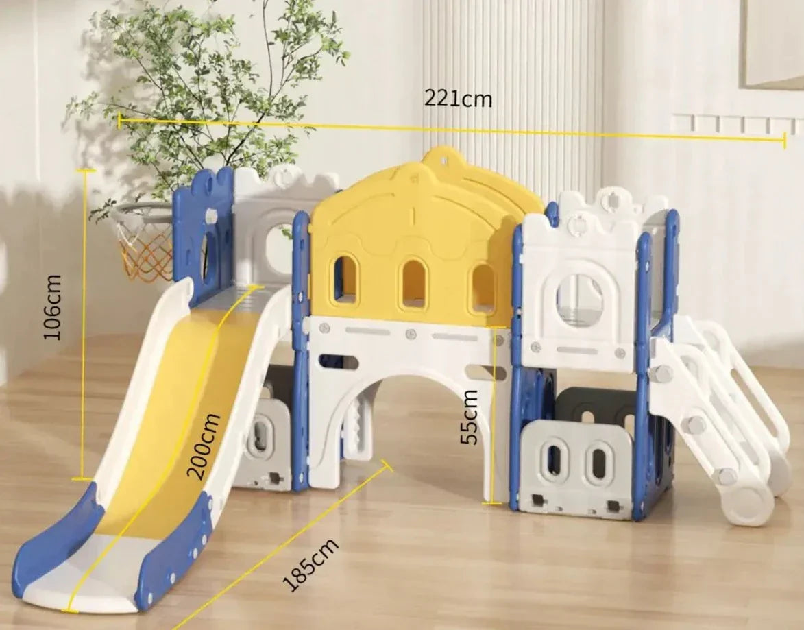 Mini Play Haven - Multifunctionele Schommel- en Glijbaan Set