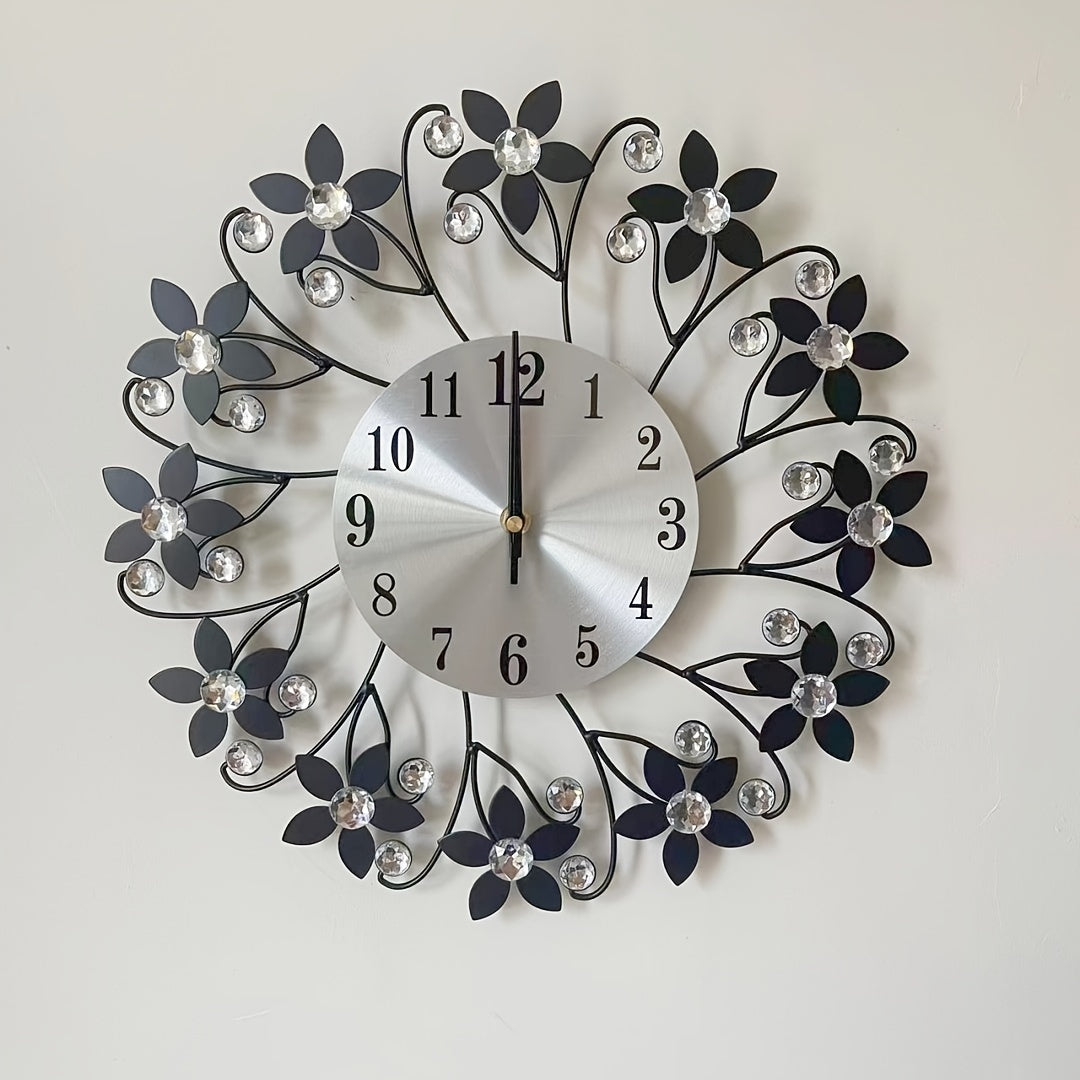EleganceClock - Design Muurklok 14 Inch Zwart
