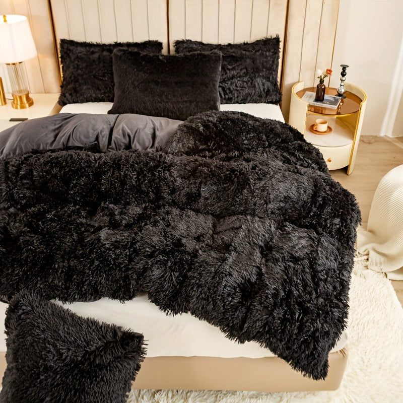 Ultrazachte Pluche Dekbedovertrek Set met Rits - Luxe & Comfort