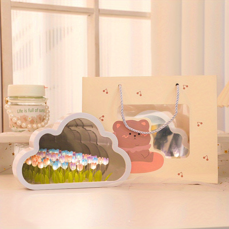 TulipGlow Lamp – LED Nachtlamp met Bloemenstijl