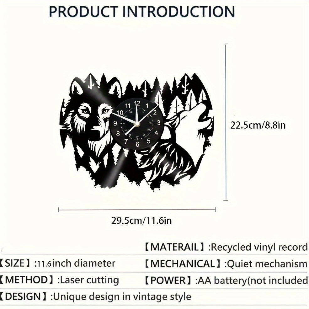 HuskyVinyl Clock – Rustieke Wandklok met Husky Design