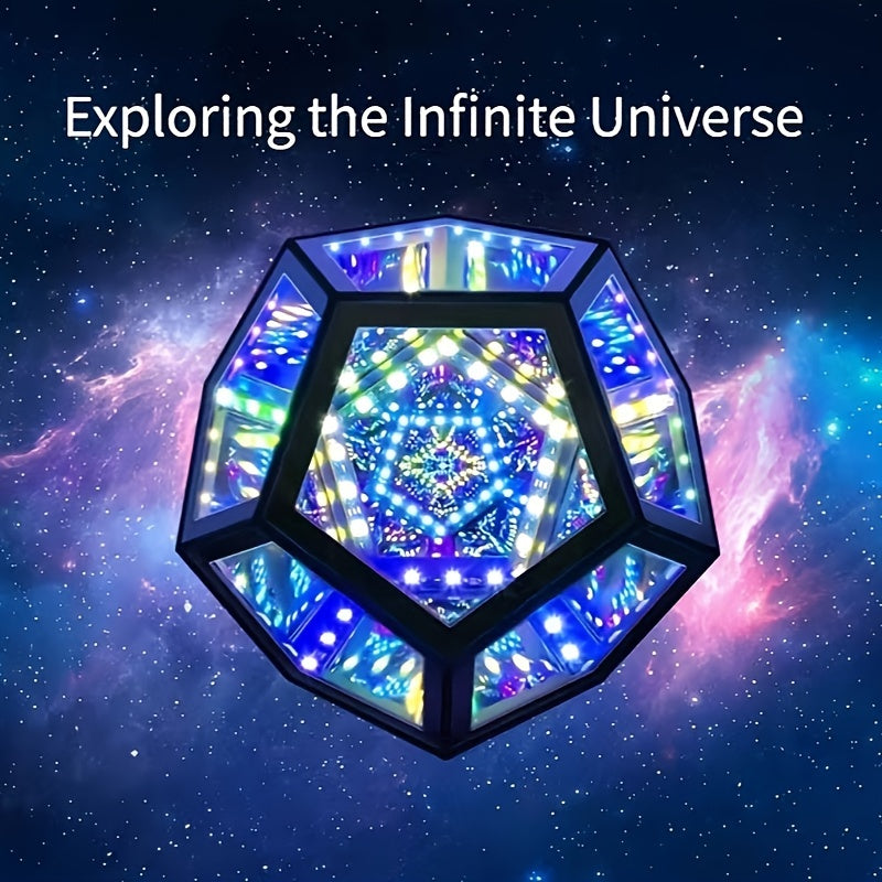 InfinityGlow – 3D Kleurrijke Dodecaëder Lamp met RGB Verlichting