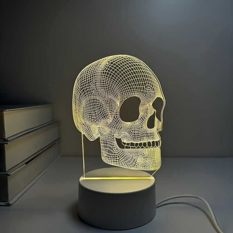 SkullGlow Lamp - Unieke 3D LED Tafeldecoratie