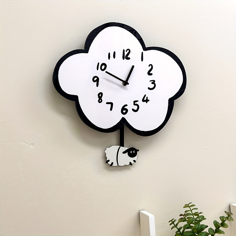 CloudSwing Clock – Schommelend Schaap Wandklok