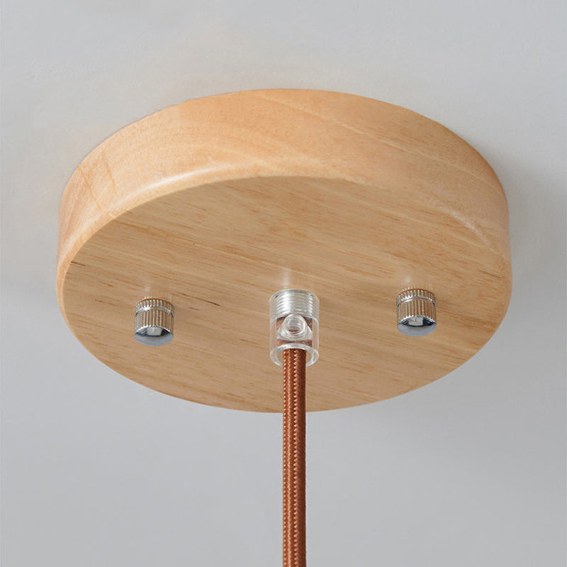 VintageLight - Stijlvolle Houten en Glazen Hanglamp