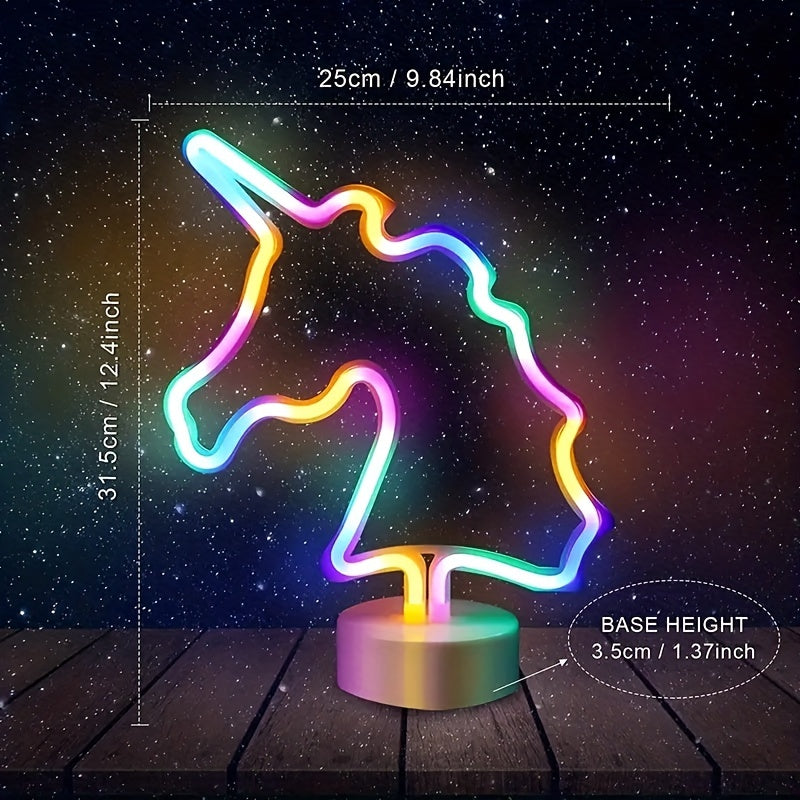 UnicornGlow Lamp - Neon Eenhoorn USB Tafellamp voor Feestdecoratie