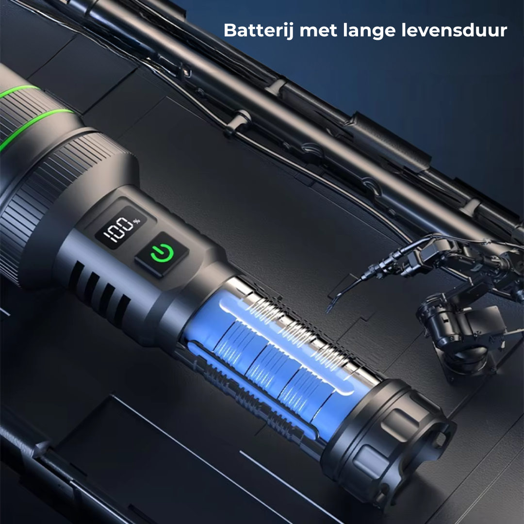 PowerBeam - Krachtige LED Zaklamp met Zoomfunctie