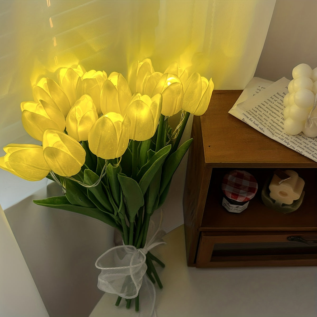 TulipGlow Lamp – LED Bloem Nachtlamp voor de Kamer