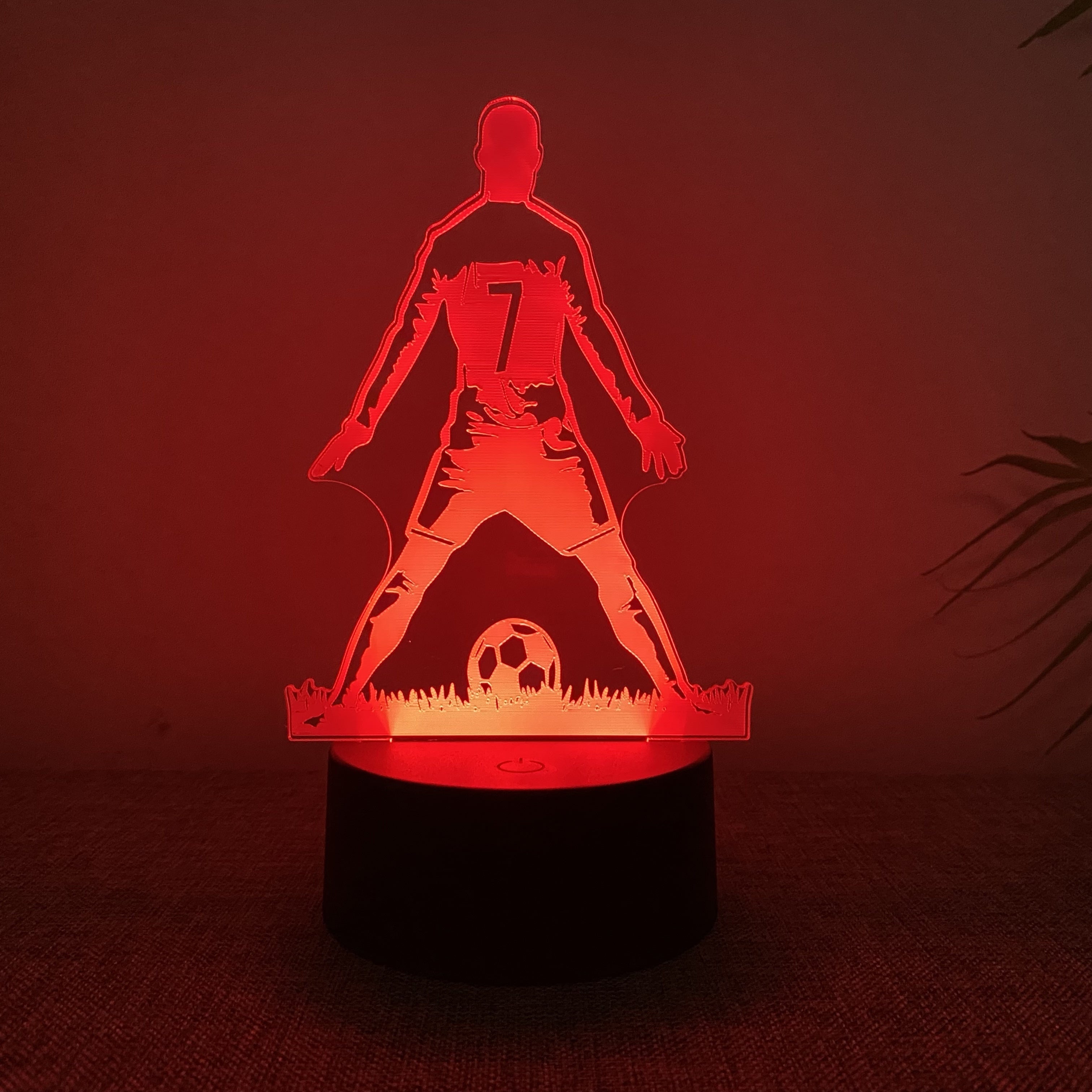SportGlow – 3D Voetballer LED Sfeerlicht met Kleurverloop