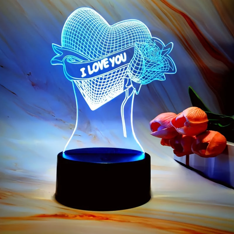 GlowCraft Lamp - 3D LED Illusie met Touch en 7 Kleuren