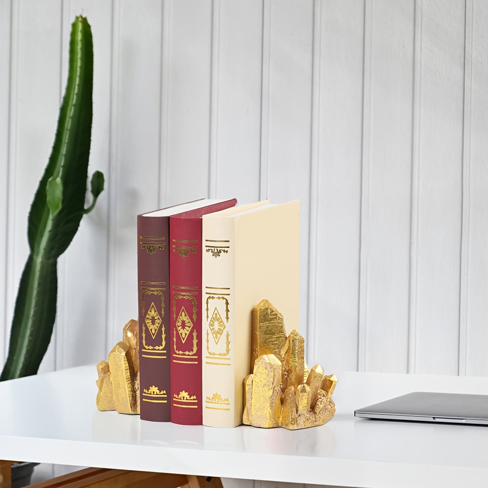 CrystalForm - Vintage Boekensteunen met Kristalontwerp
