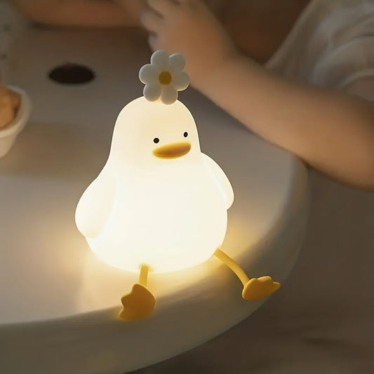BloomDuck – Dimbare Siliconen Nachtlamp met Klapfunctie