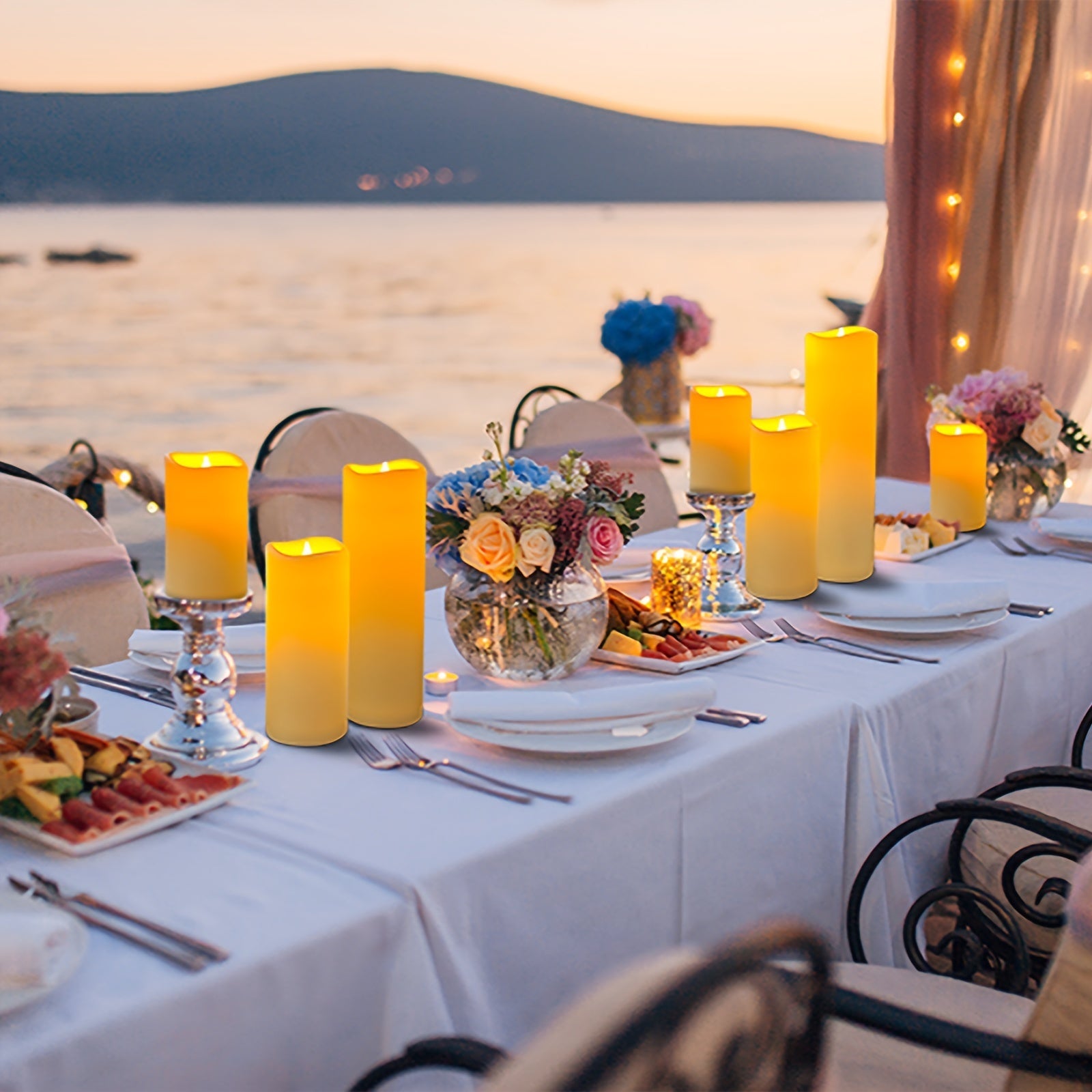 GlowFlame - Set van 12 LED Kaarsen met Afstandsbediening