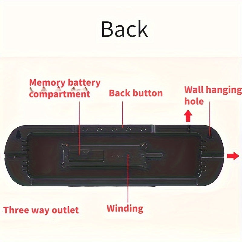 LumoView Clock - Slimme LED Wandklok met Datum & Temp