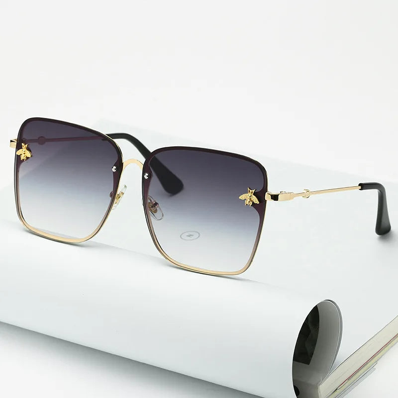 Charlotte Sunglasses - Elegante Oversized Zonnebril zonder Rand