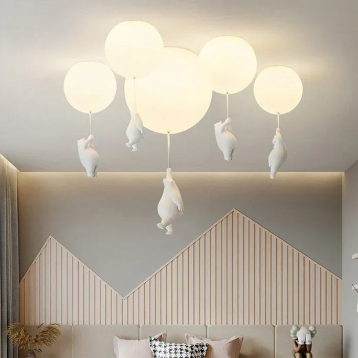 CloudBear – Speelse Kinderplafondlamp met Ballon