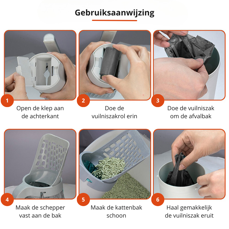 EasyScoop - Hygiënische Kattenbak zonder Geurtjes