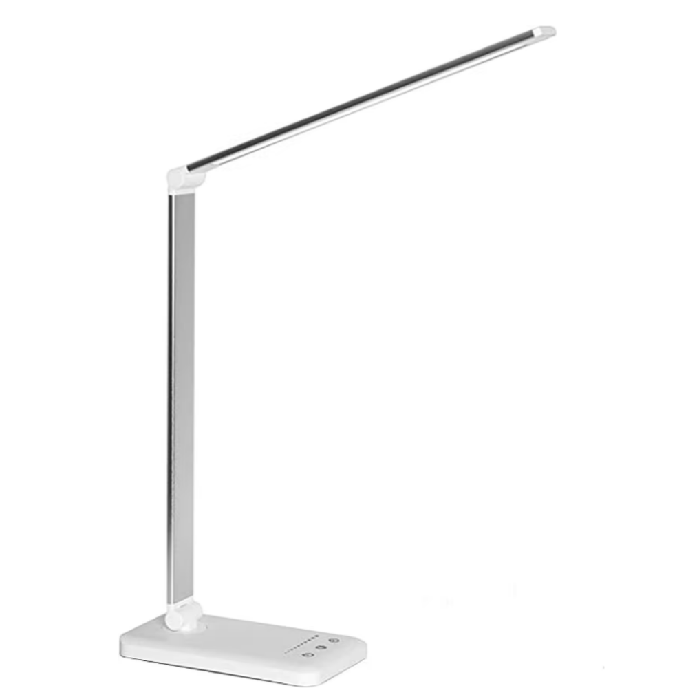 LED Bureaulamp - Tafellamp met USB Oplaadpoort, 5 Lichtstanden en Helderheidsniveaus