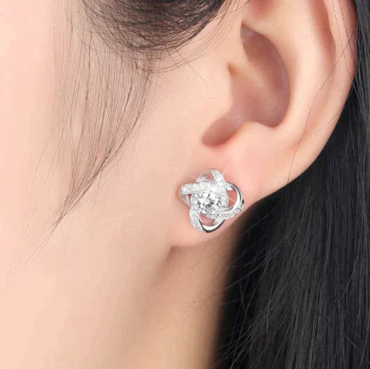 Charmante Liebdesknoop Ketting en Oorbellen Set | Het ideale cadeau!