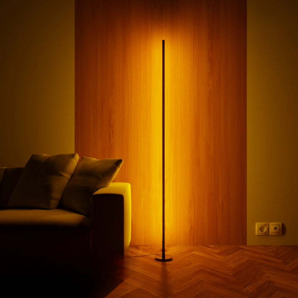 Aura LED Vloerlamp – Minimalistische Kleurenlamp met Afstandsbediening