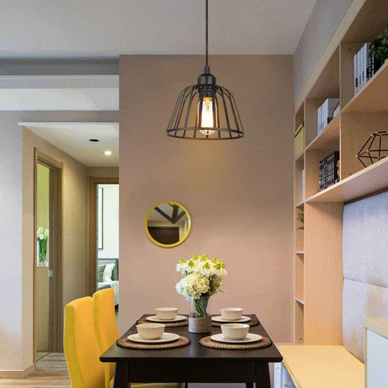 IronSphere Pendant - Zwarte Industriële Ijzeren Hanglamp voor Moderne Interieurs