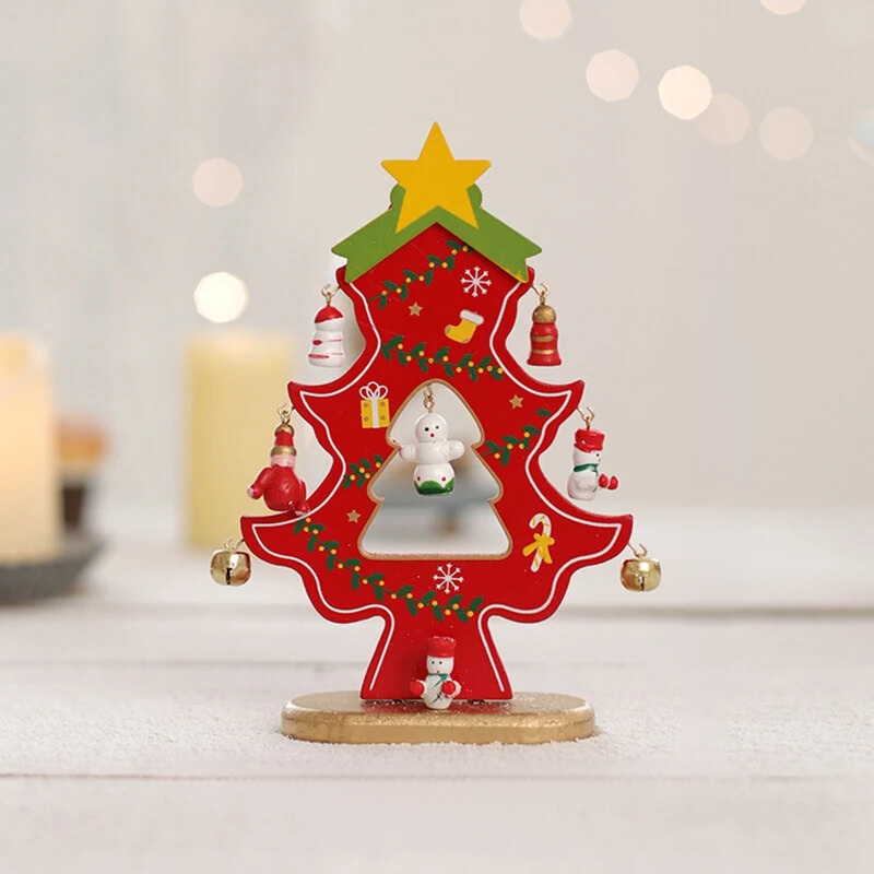 SapinElegant Kerst decoratie - Festieve Houten Mini-Kerstboom voor Jouw Ruimte