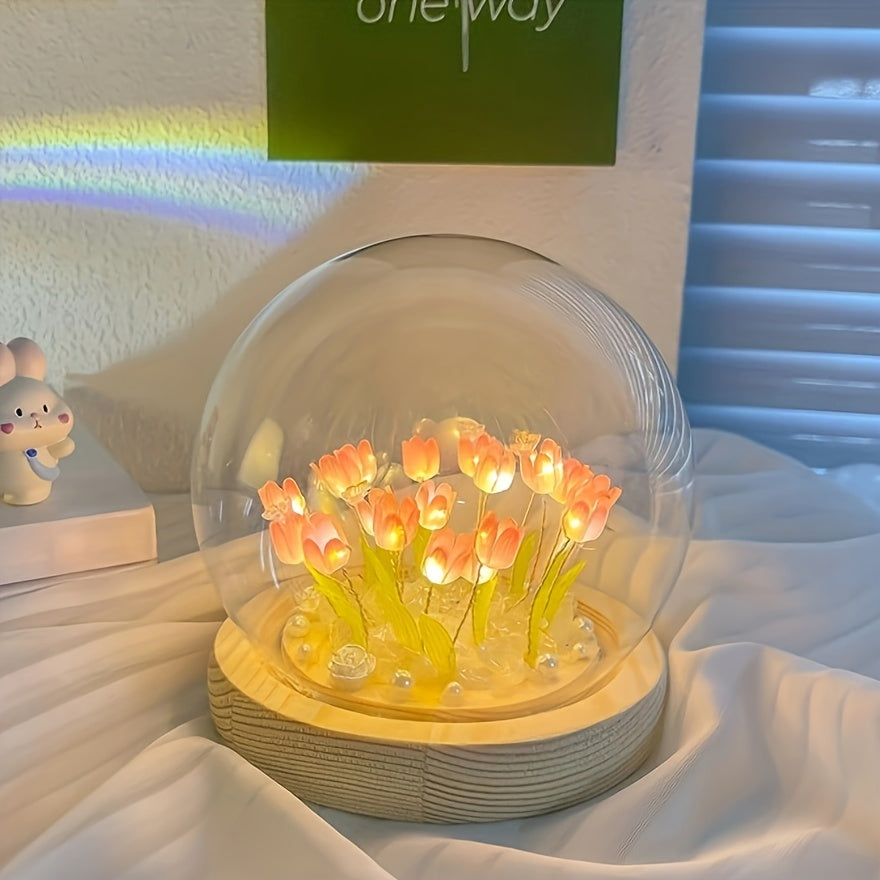 TulipGlow - Unieke DIY Tulpen Tafellamp Decoratie