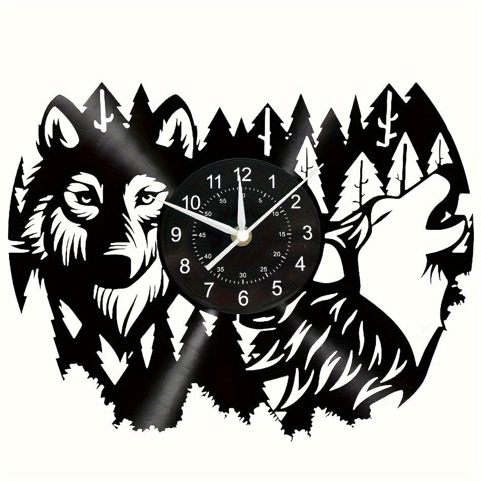 HuskyVinyl Clock – Rustieke Wandklok met Husky Design