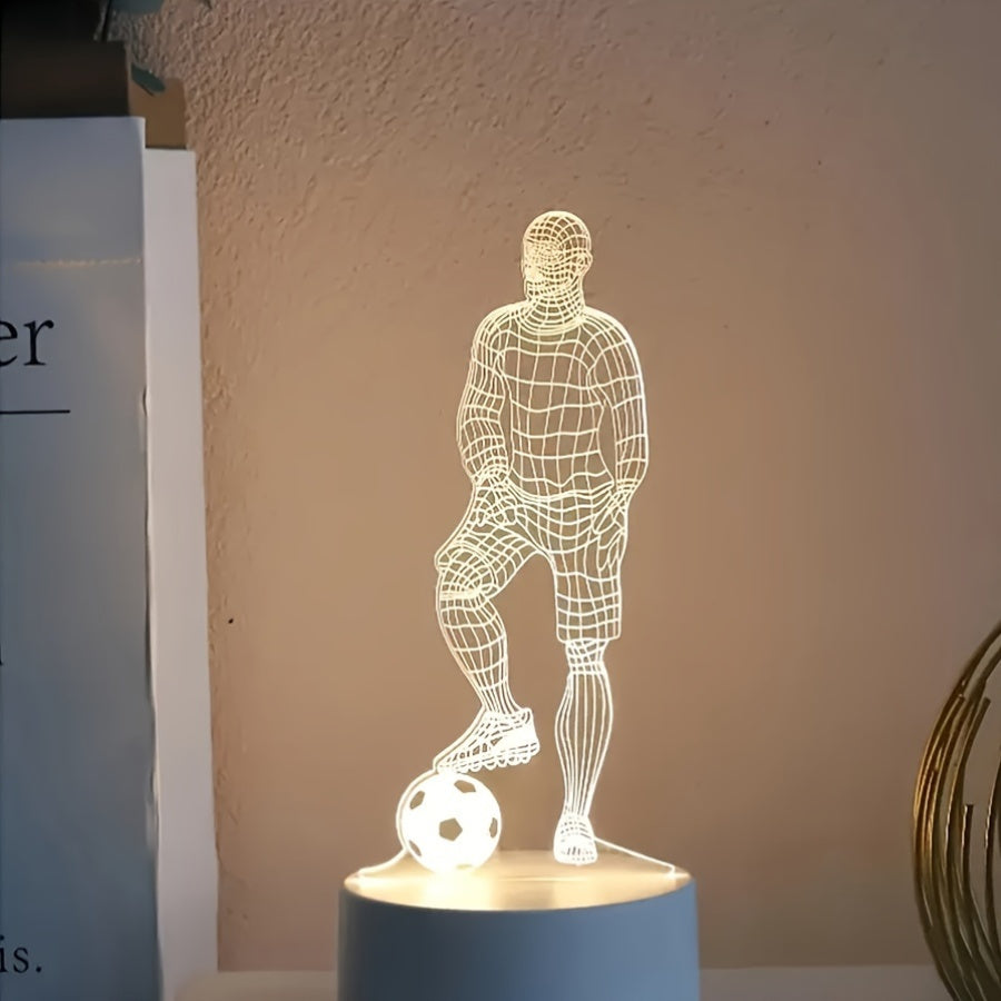 SportGlow - LED Tafellamp met 3D Voetbaldesign