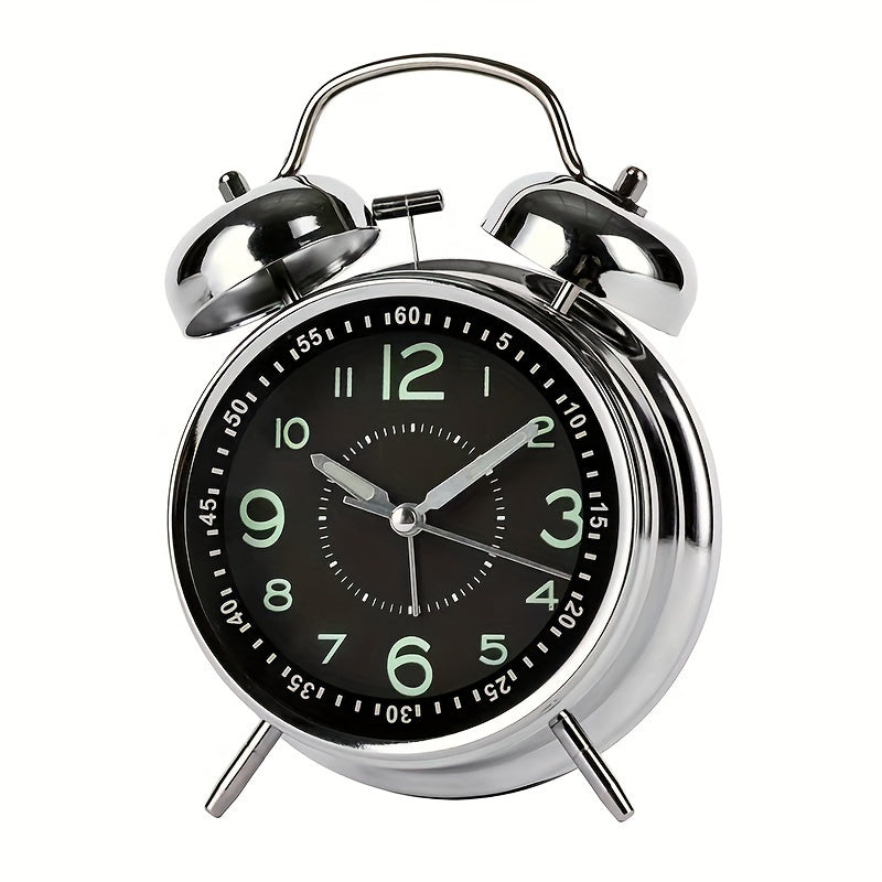 RetroBell Clock – Stijlvolle Stille Wekker met Verlichting