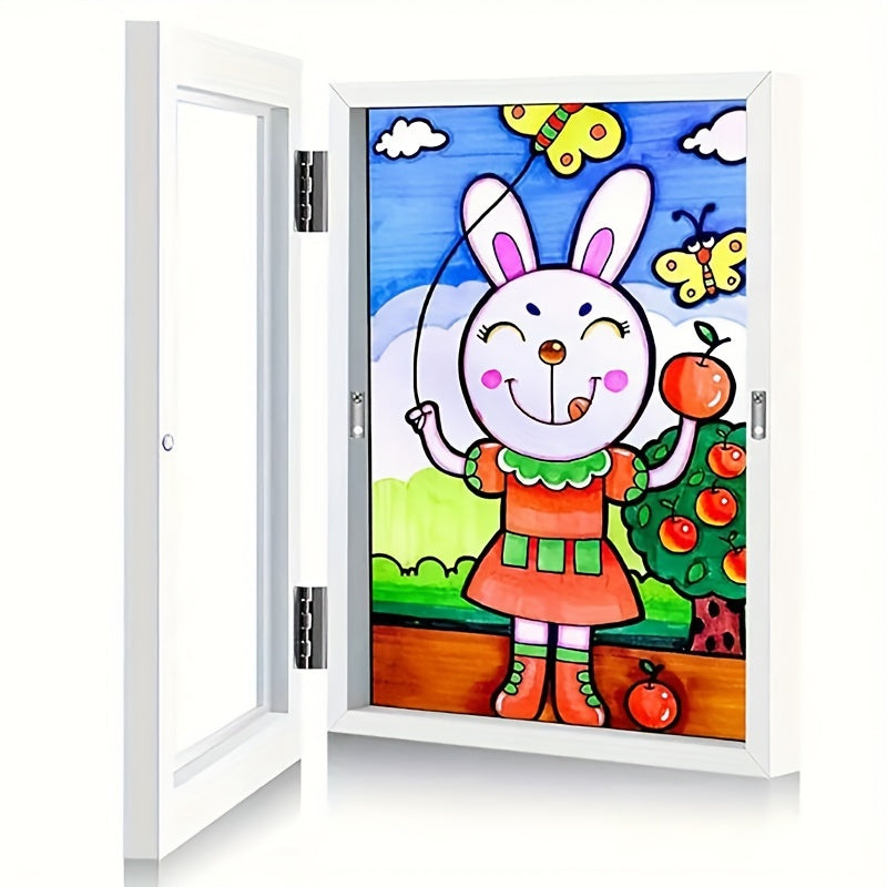 KidArtFrame – Cartoon Kinderfotolijst met Houten Frame