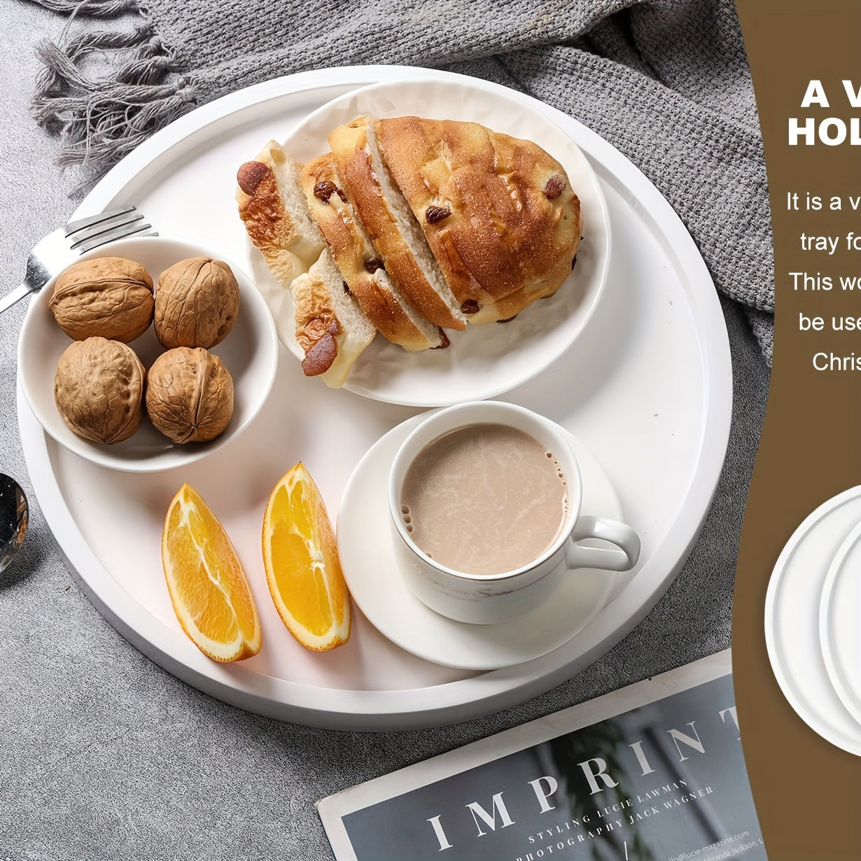 BohoChic - Elegante Houten Decoratieve Schaal