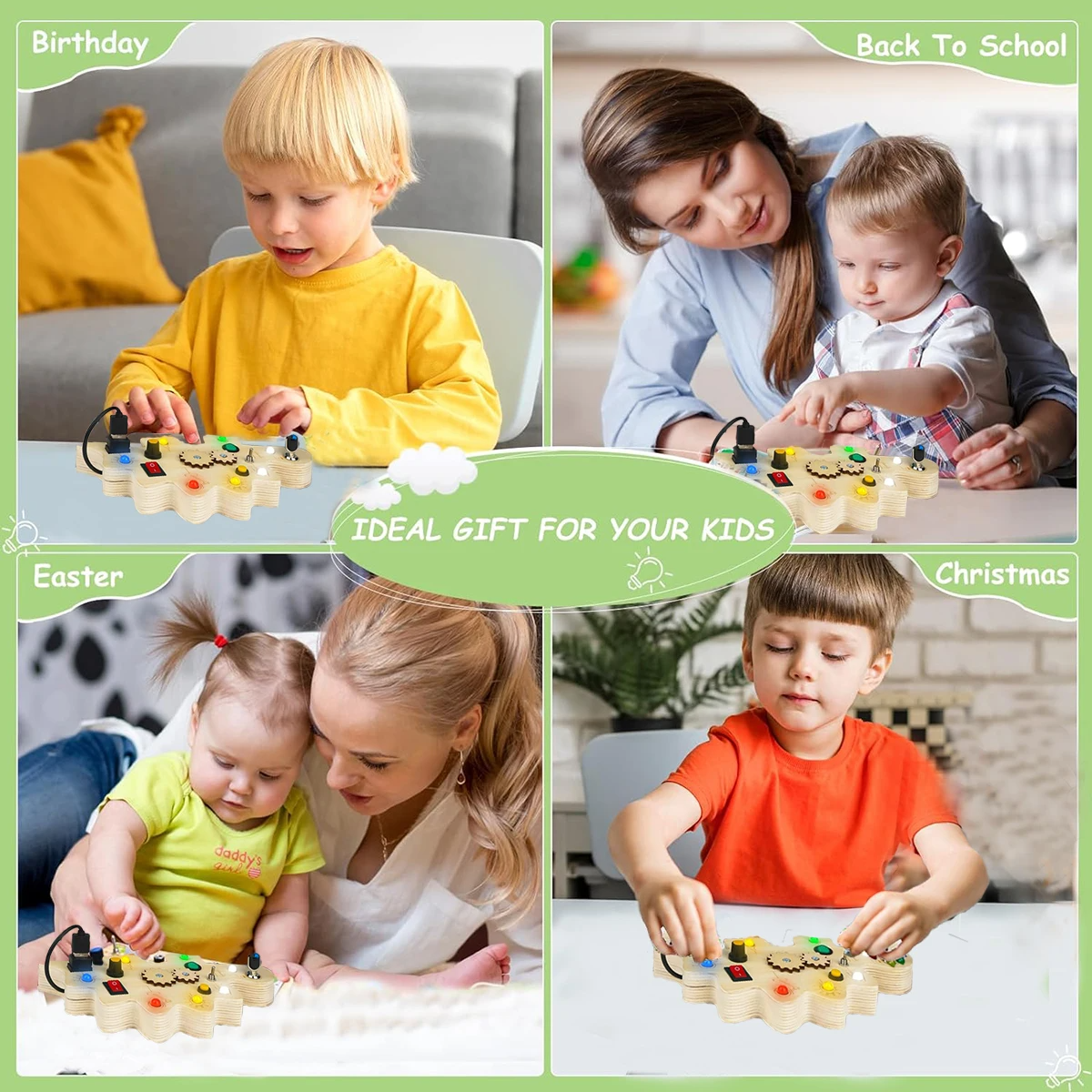 Creatief Dino Prikbord & Busy Board - Voor Peuters van 2-4 Jaar