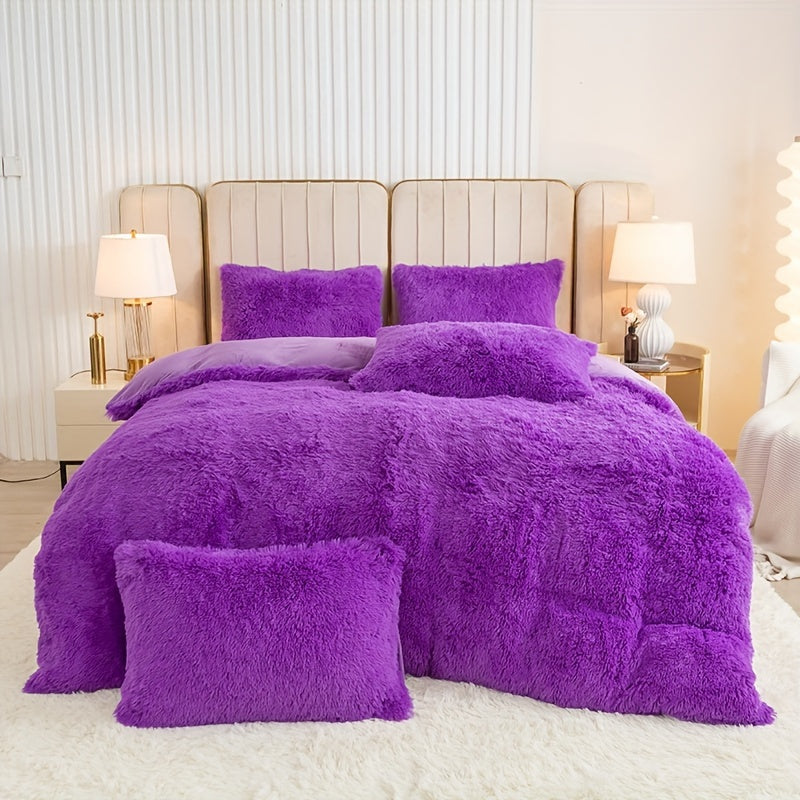 Ultrazachte Pluche Dekbedovertrek Set met Rits - Luxe & Comfort