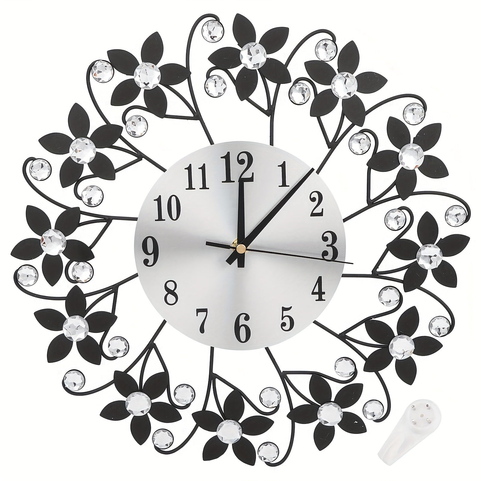 EleganceClock - Design Muurklok 14 Inch Zwart
