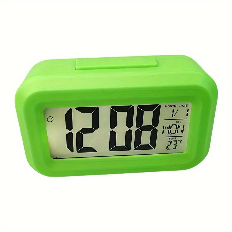 SmartAlarm Clock – Compact LCD Wekker met Geluid en Temperatuur