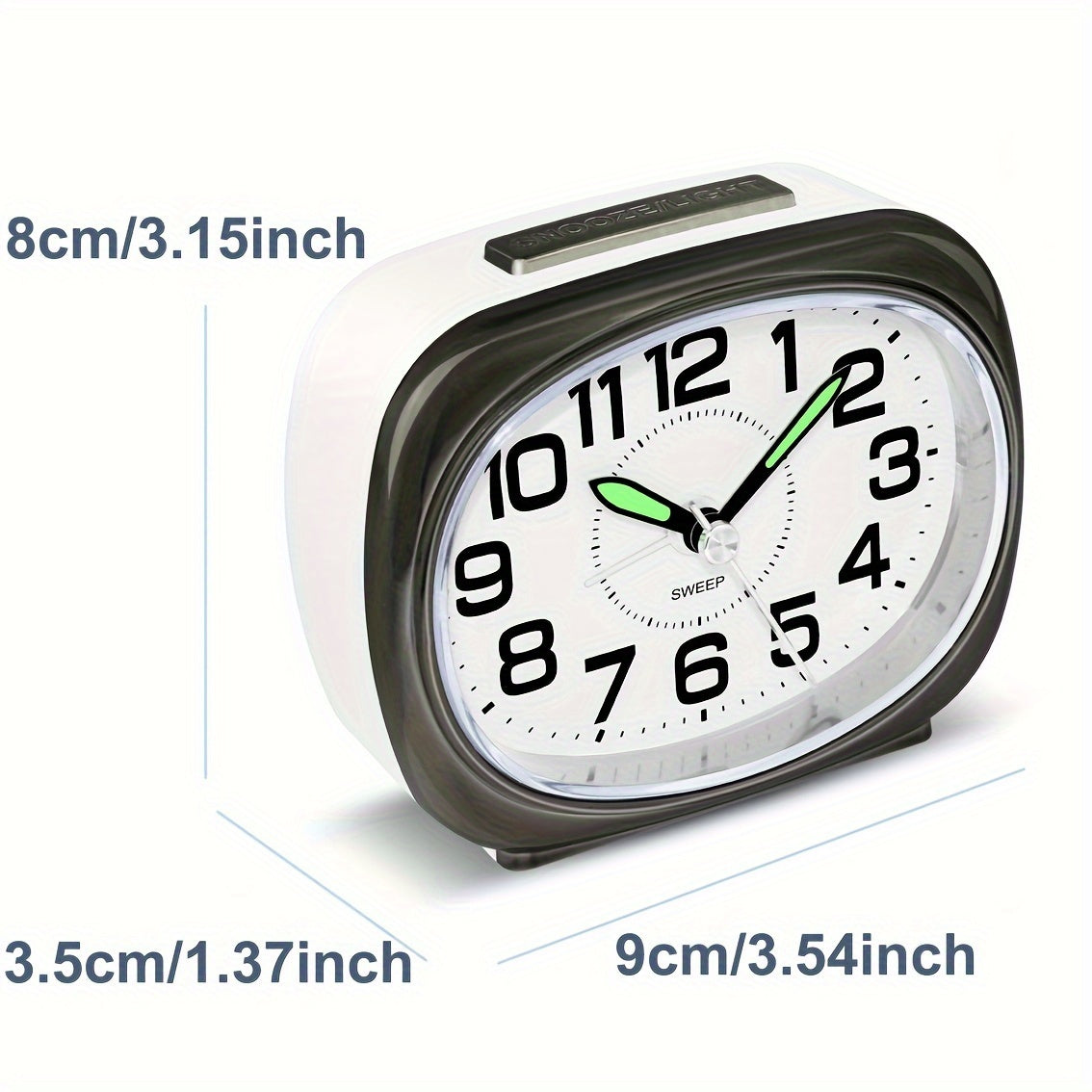 TravelTime Clock – Stille Wekker met LED Nachtlicht