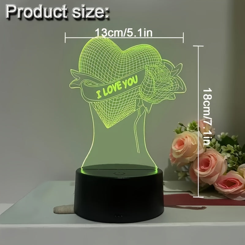 GlowCraft Lamp - 3D LED Illusie met Touch en 7 Kleuren