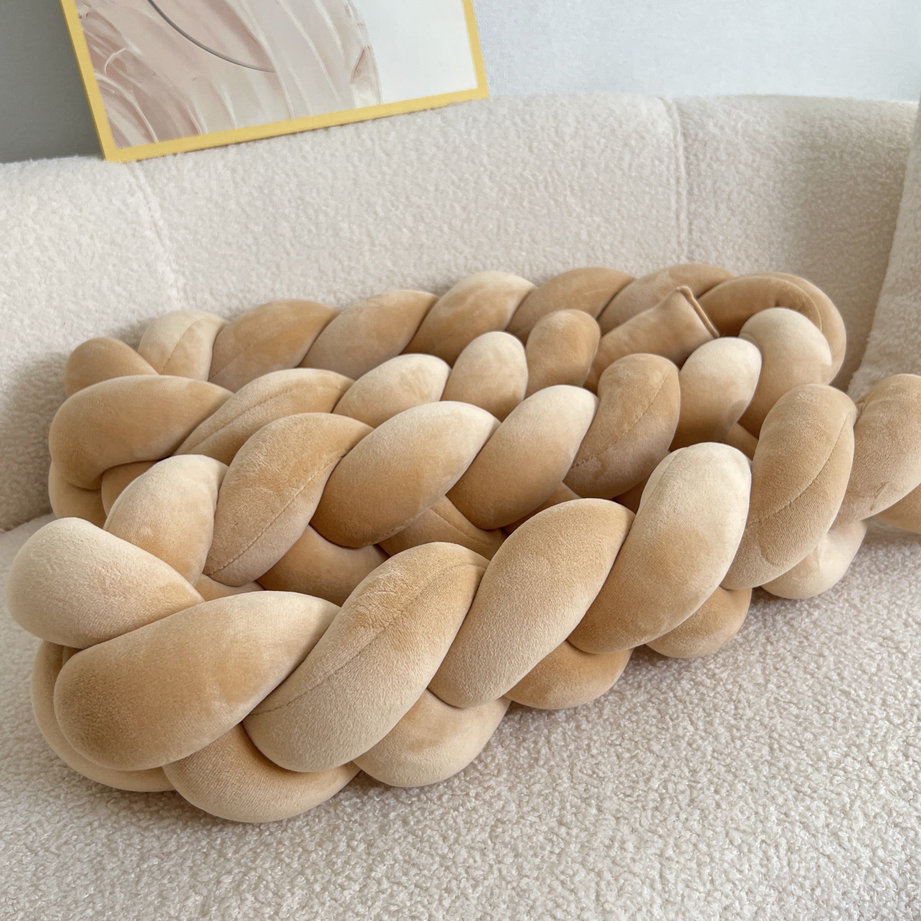 WaveCushion - Modern Wasbaar Vloerkussen met Geometrie