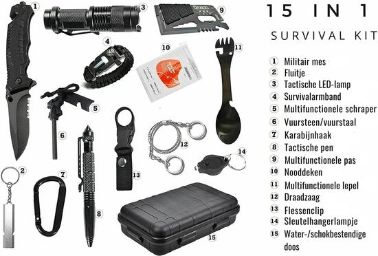 SurvivorX - Ultiem 15-in-1 Noodpakket voor Overleving