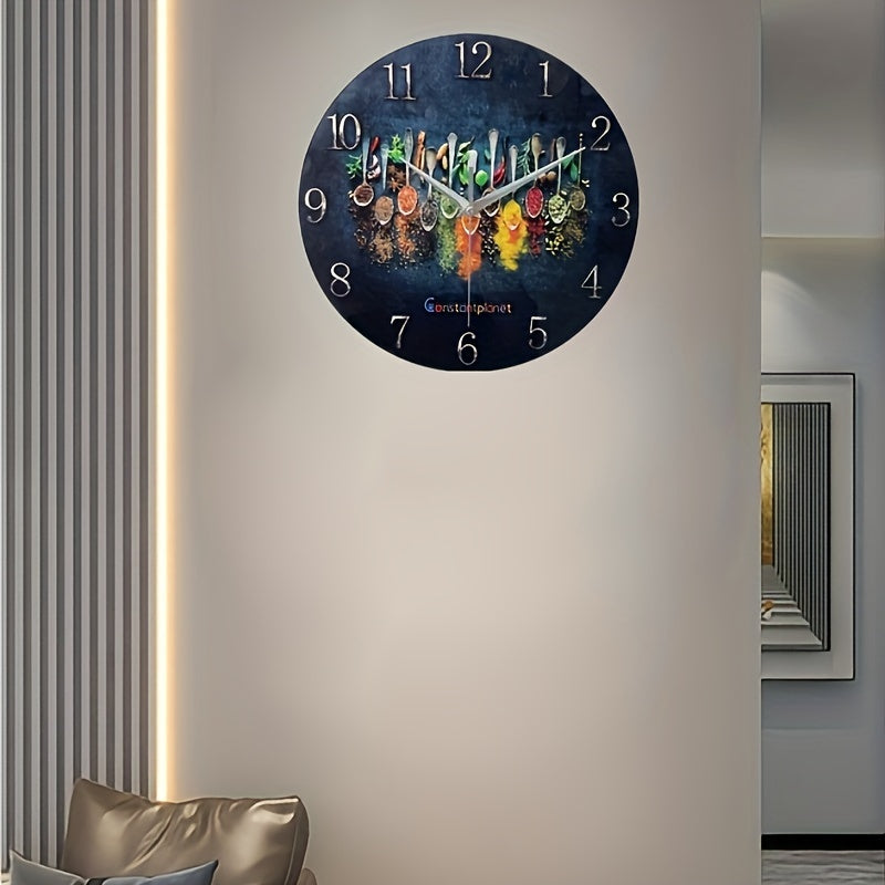 SpiceTime Clock – Luxe Stille Wandklok met Kruiden