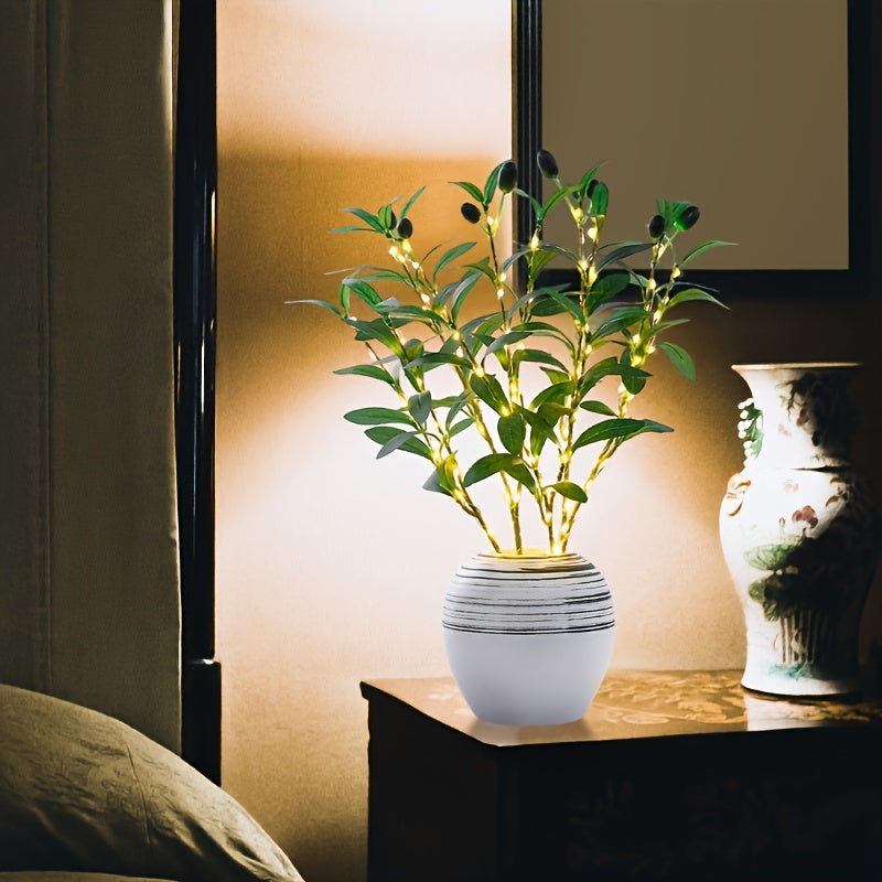 LumiTak – Elegante Olijftak LED Tafellamp
