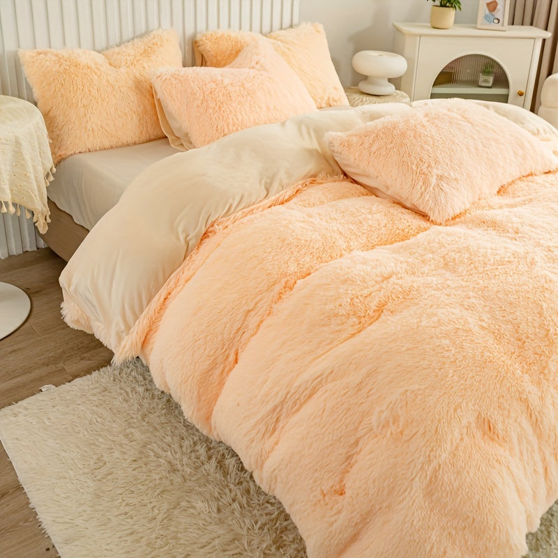 Ultrazachte Pluche Dekbedovertrek Set met Rits - Luxe & Comfort
