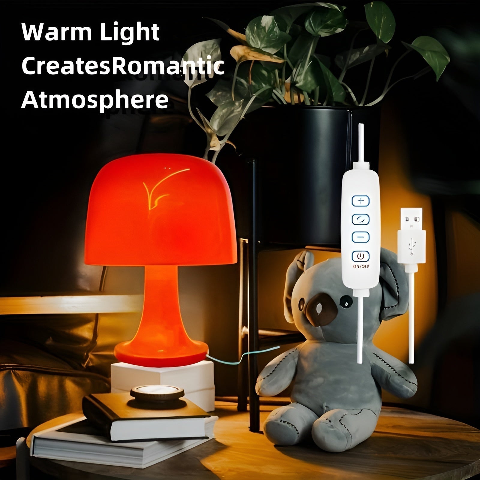Stijlvolle Vintage Mushroom Lamp met Dimbare LED & USB Voeding