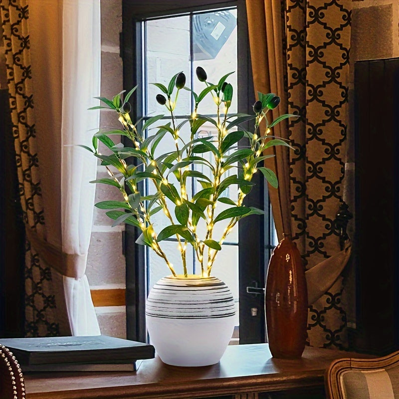 LumiTak – Elegante Olijftak LED Tafellamp