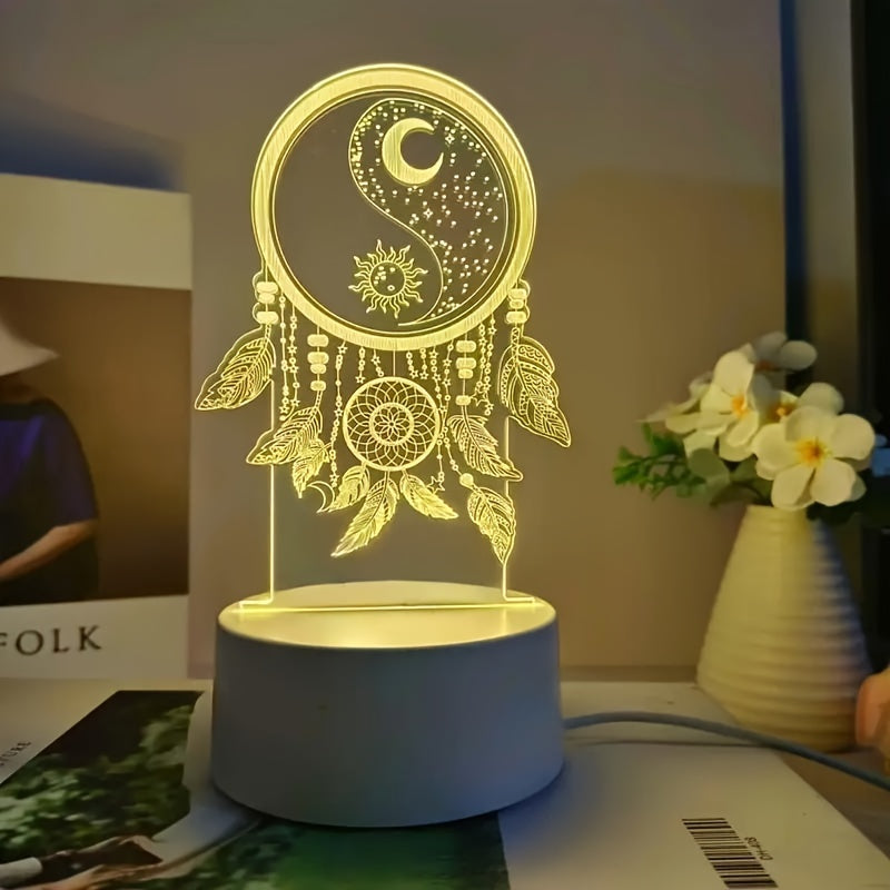 DreamCatcherGlow – 3D LED Nachtverlichting met USB