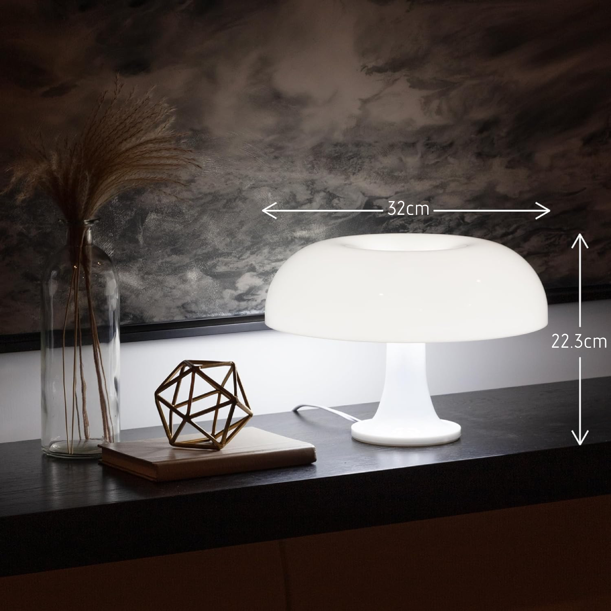 PoussesBlanches – Elegante Witte LED Paddenstoel Lamp