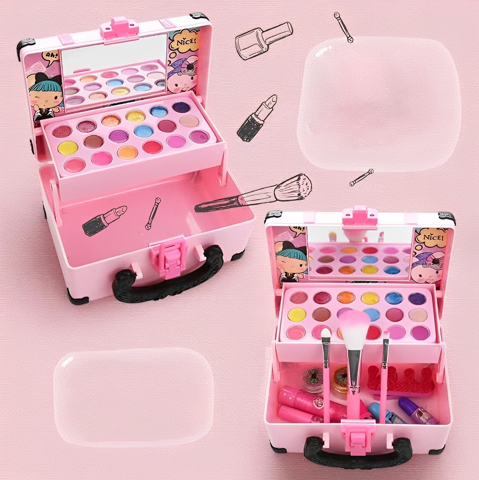 LittleGlam Set - Wasbare Make-up voor Kinderen