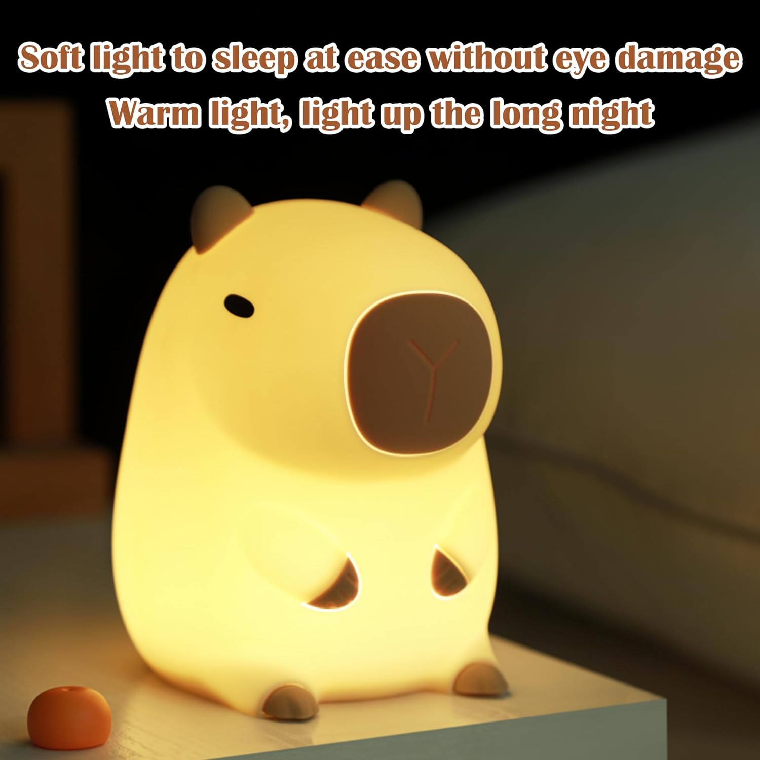 Schattige CapySnuggle Nachtlamp - Warm Licht in Capibara Design